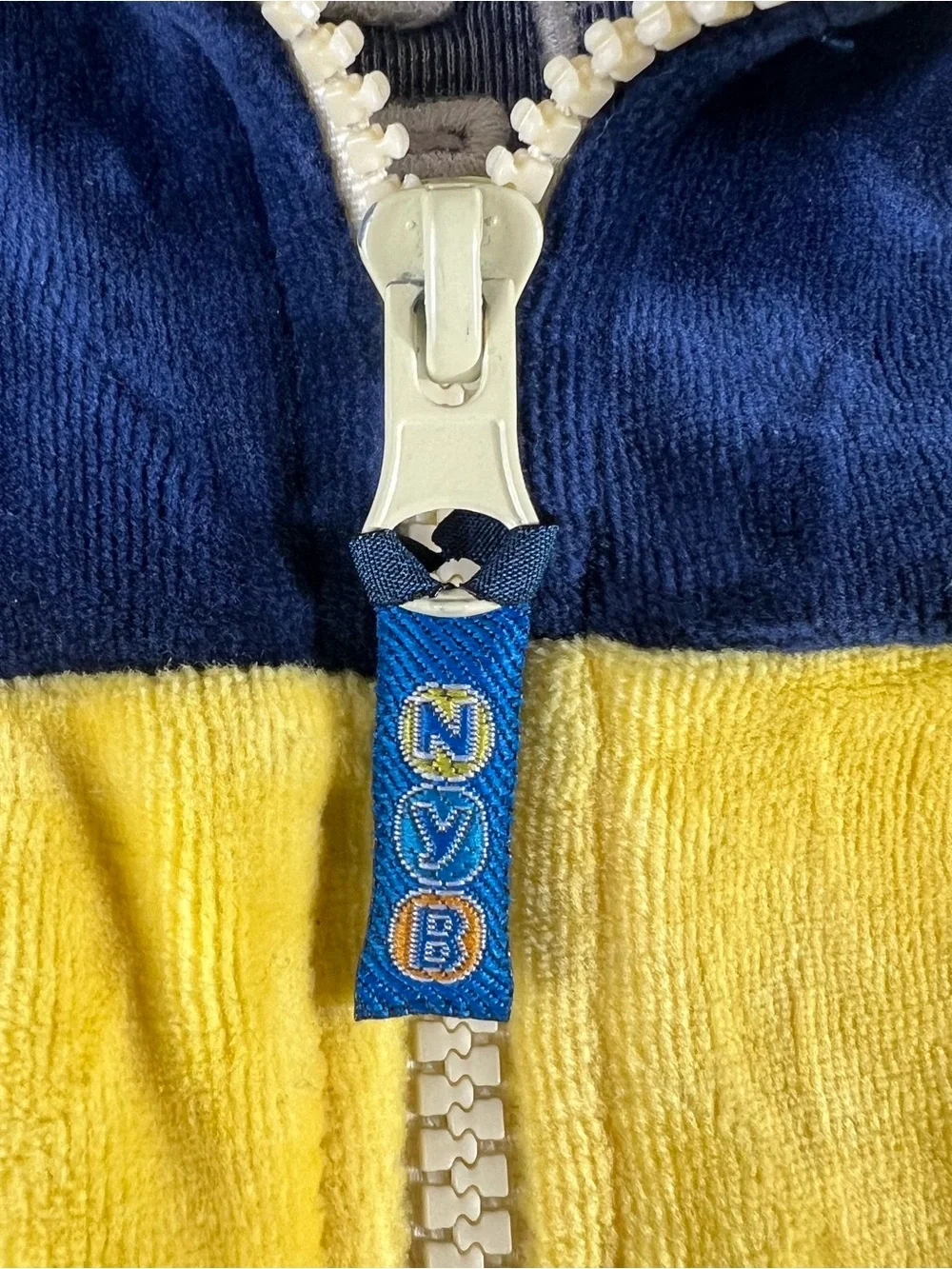 Vintage New York Baby Athletic Y2K Velour Tracksuit Yellow Blue Sz 24 Months